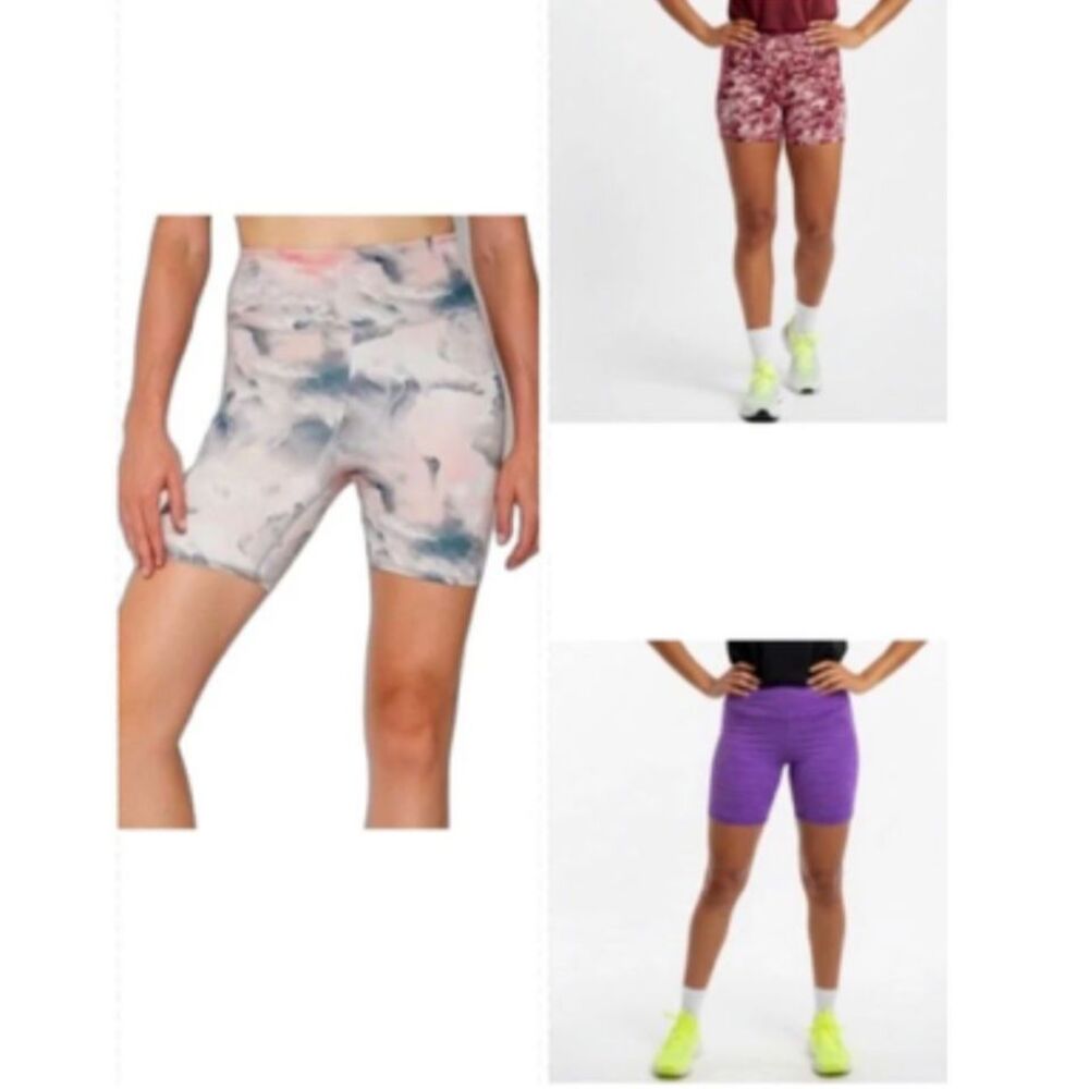 FourLaps Womens Bundle of 3 NWT Pink Purple Burgundy Bike Workout Shorts Size XL
